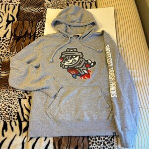 47 Brand Rocket City Trash Pandas Gray Hoodie Men’s‎ Medium Mascot Graphic